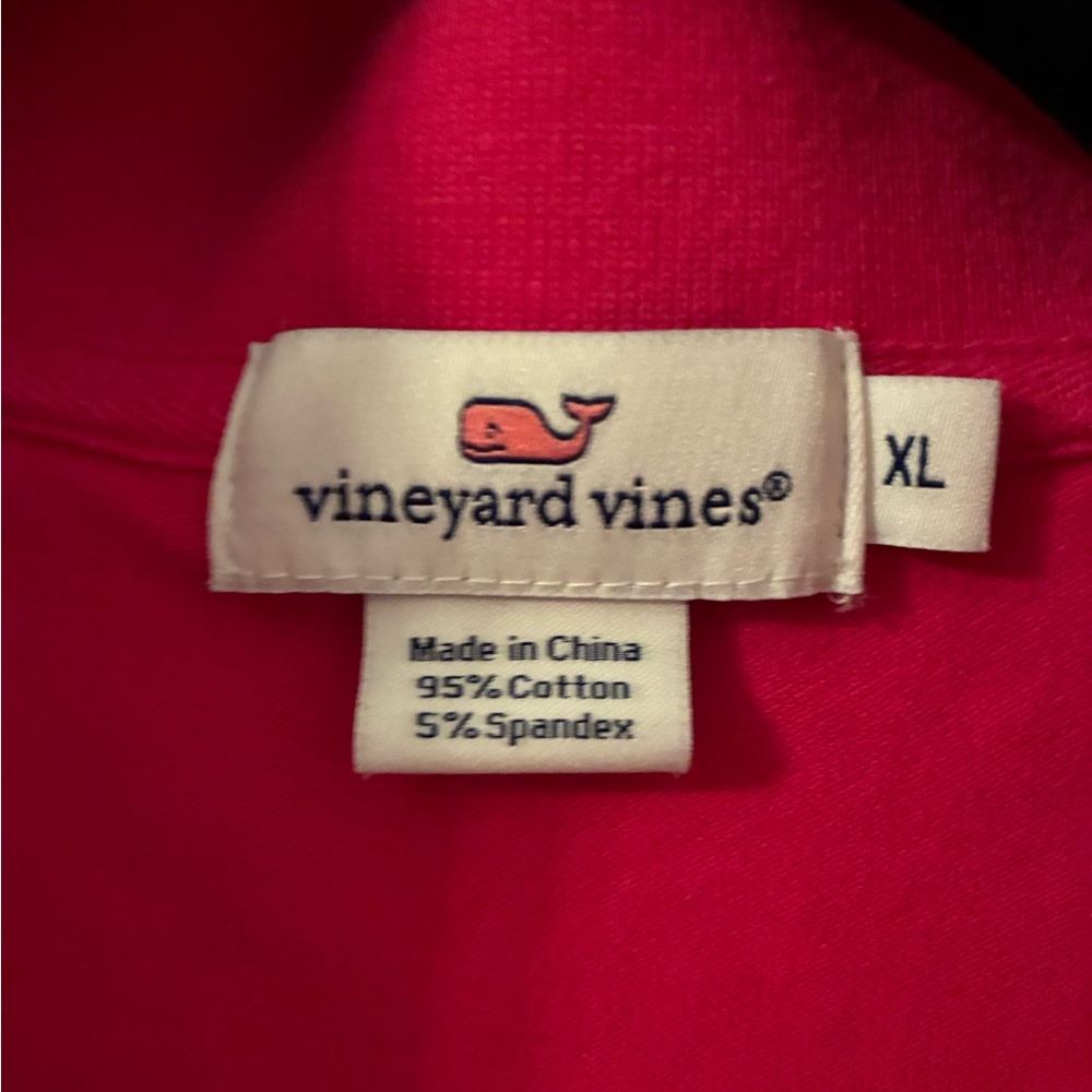 Vineyard Vines Women's Bright Pink Button Down Sleeveless Shirt - Picture 3 of 4